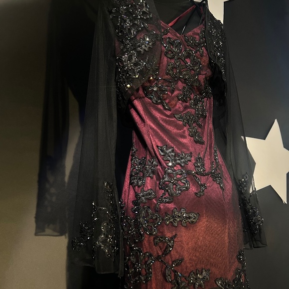 Beautiful Beaded Meshed Dress set - Picture 6 of 10